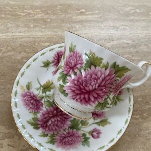 Floral Teacup and Saucer Set